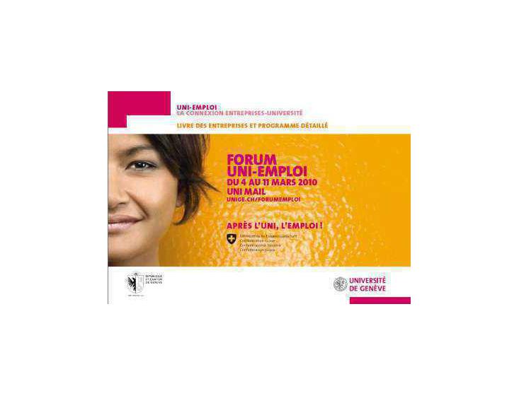 Forum uni-emploi Genève