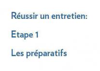 Réussir un entretien : se préparer avant le rendez-vous.